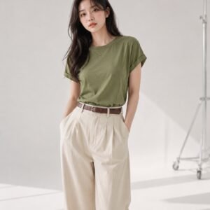 棉麻感上衣